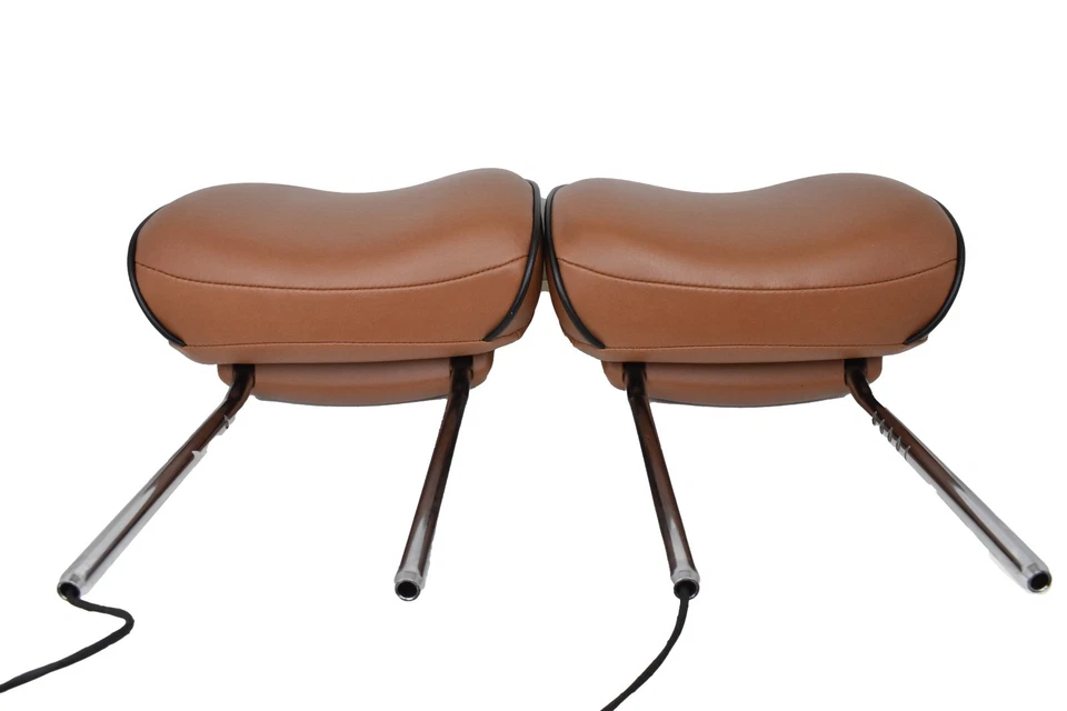 Conjunto de encosto de cabeça 12-21 Jeep Grand Cherokee dianteiro couro castanho ativo par fabricante de equipamento original - Imagem 2 de 4