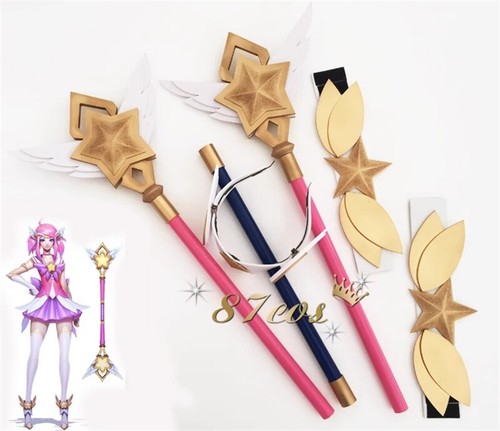 League of Legends Lux Lady of Luminosity Cosplay Wands Headwear Foot Accessories - Picture 17 of 17