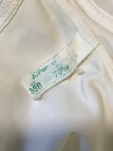 De colección Formador de Faja Completo Blanco JC Penney 36B Libre de Alambres Años 70 Disco Teddie 7089 - Imagen 7 de 10