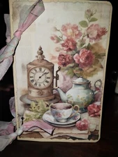 Tea And Flowers Junk Journal Scrapbook USA Seller