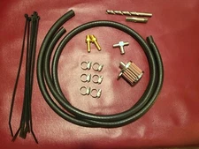 DIY Head Breather System Touring Softail Dyna Sportster Kit +Tap and Drill Bit