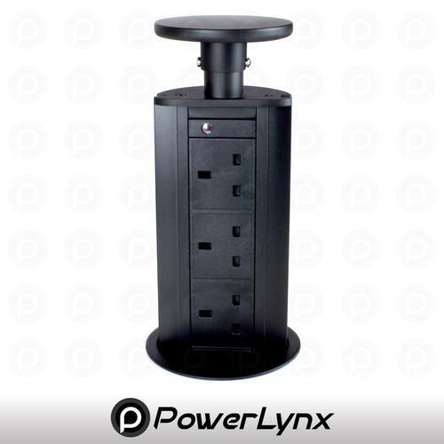 Pop & Pull Up Power Pod Unit Kitchen Desk Worktop Socket Extension Lead Plug - Picture 7 of 18