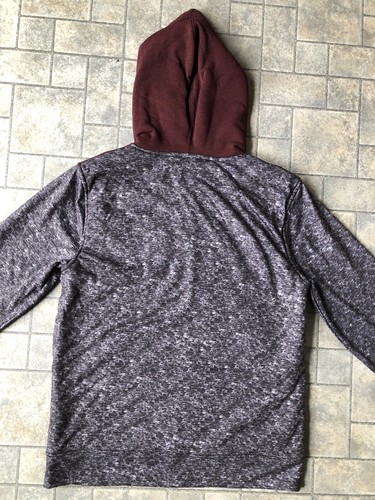 New Zoo York Unbreakable Mens Hoodie Sweatshirt Size M 100% Polyester Gray Red - Picture 17 of 22