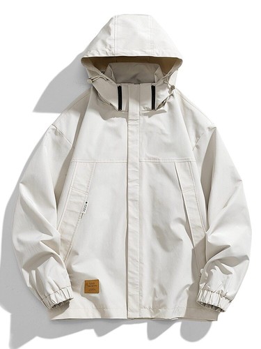 Mens Casual Jacket Loose Hooded Coat Windproof Coats Trendy Casual Tops Outdoor - Picture 13 of 27
