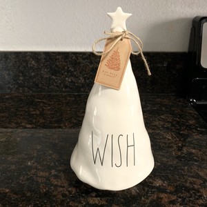 Rae-Dunn-WISH-Christmas-Tree-Ceramic-Table-Top-Decor-Holiday-2019-LL-By-Magenta