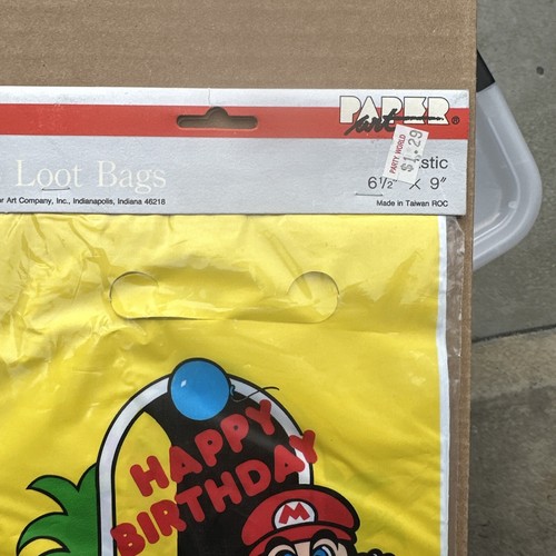 1989 Nintendo Super Mario Bros Birthday Loot Bags New 8 Inside Sealed NES - Picture 7 of 11