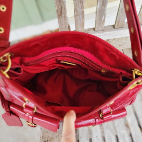 Nuevo Bolso de Mano BADGLEY MISCHKA Cuero Rojo - Imagen 5 de 9