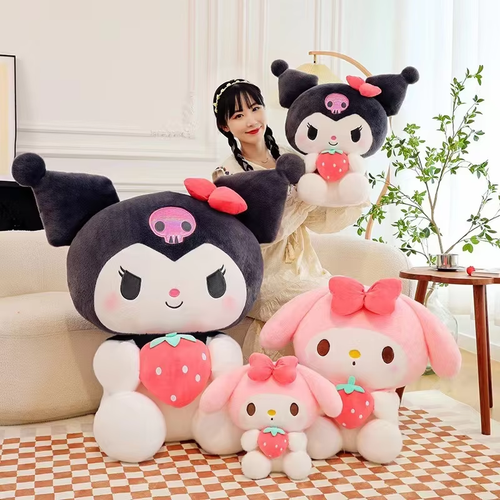 Sanrio Kuromi My Melody Strawberry Plush Doll Throw Pillow Kids Home Decor Gift - Picture 2 of 40