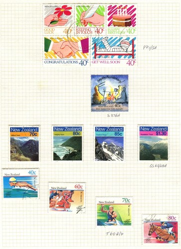 NUEVA ZELANDA 1977-93 BELLAMENTE PRESENTADA COLECCIÓN USADA FINA (600 + M/HOJAS) - Imagen 6 de 12
