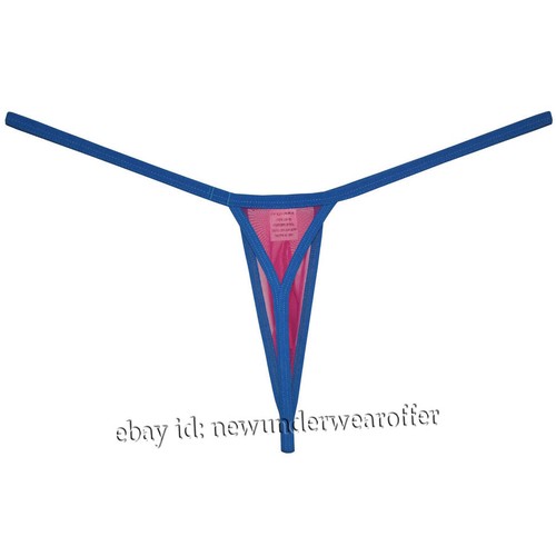 Men See-through Mesh G-string Extreme Micro Thong Underwear Diamond Back Tangas - Picture 25 of 27