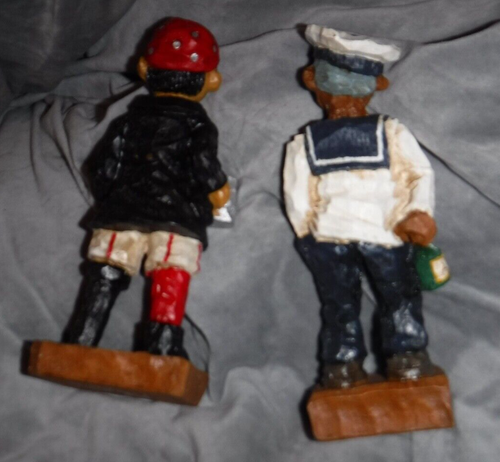 Vintage Nautical RESIN Figure's Sailor & Pirate Fisherman -Nautical Beach House - Picture 2 of 3