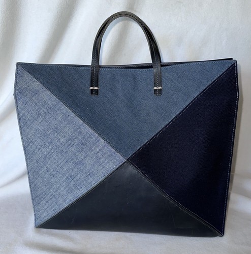 Clare V. Vivier Simple Tote Navy Blue Detachable Shoulder Strap Handbag - Picture 2 of 10