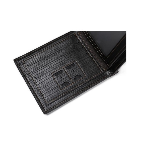 Billetera de cuero de calidad para hombre identificación de dinero negro con soporte para tarjetas desmontable ranura para SIM - Imagen 8 de 10