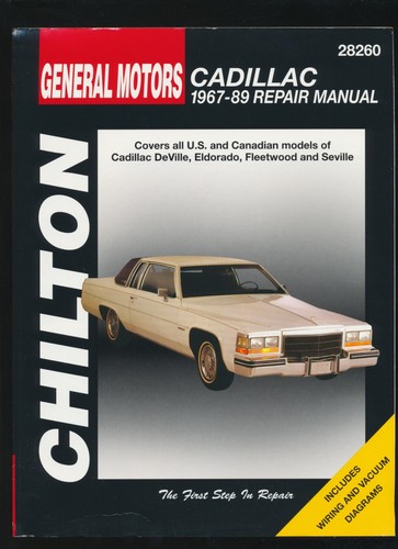 1967-'89 Cadillac DeVille Eldorado Fleetwood Seville Repair Manual Chilton 8587  - Picture 1 of 5