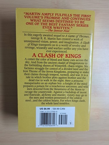 A Clash of Kings (SIGNED) 1st Print/1st Edition Paperback By George R.R Martin - Picture 3 of 5
