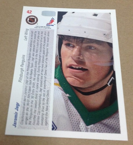 JAROMIR JAGR 1991-92 UPPER DECK #42 NM-MT Condition - Picture 2 of 2