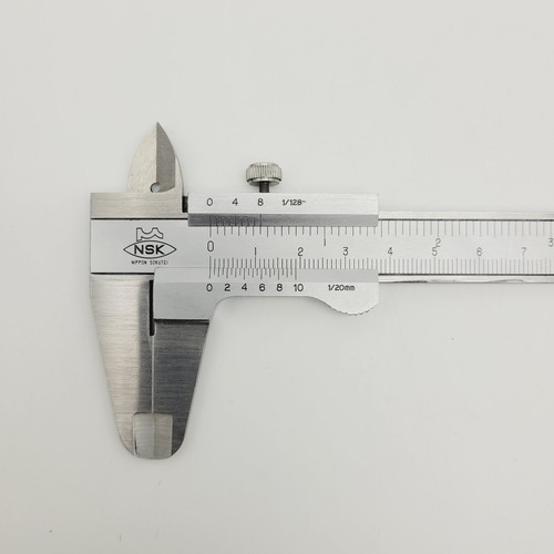 NSK Vernier Caliper Dual Scale 6" 1/128" 15cm 1/20mm Hardened Stainless & Case - Bild 4 von 11