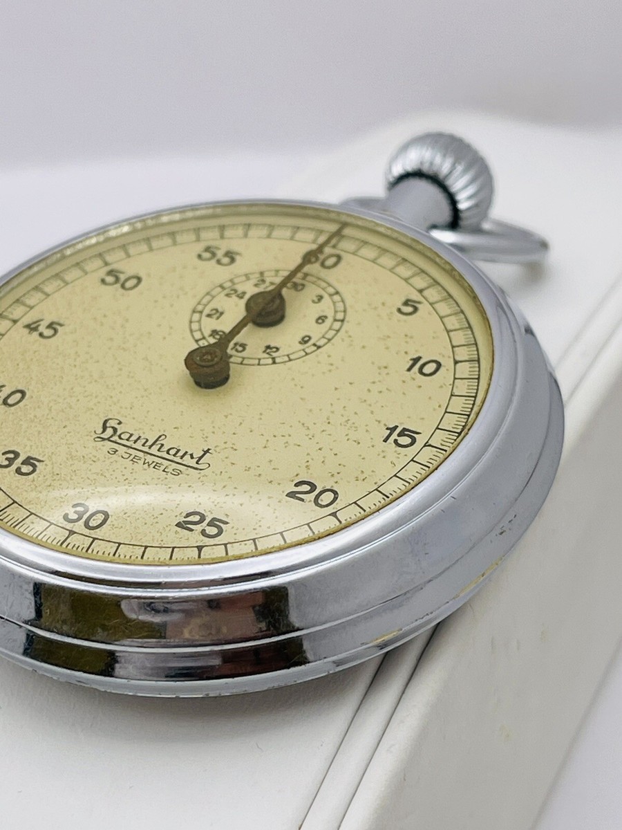 ドイツ軍＊海軍＊hanhart社製＊６０秒/３０分ストップウォッチ＊３石（実物） HANHART German WWII ERA Timer Stop Watch | eBay