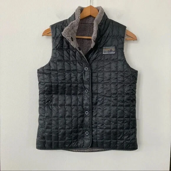 Patagonia Limited Rare ReCollection Recycled Down Fleece Vest Reversible S  NWOT | eBay