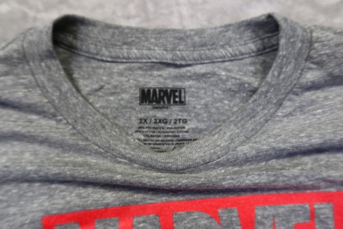 Marvel Comics Logo T Shirt 2XL Gray Ironman Captain America Thor - Picture 4 of 7