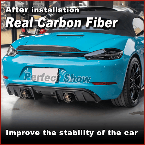 Carbon Spoiler Heckspoiler Lippe Heckansatz Passt für Porsche 718 Boxster 16-19 - Picture 2 of 11