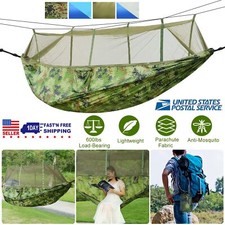 Mosquito Net Outdoor Camping Nylon Hammock Hanging Swing Parachute Bed Portable