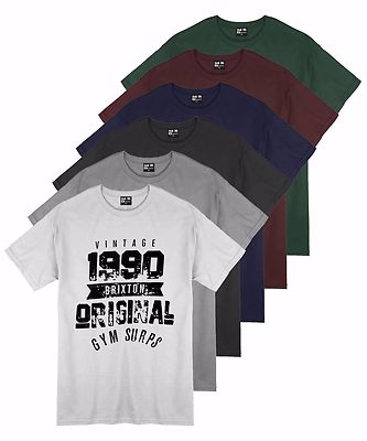 Mens 6 Colours 1990 Vintage Og Graphic Summer Print 100% Cotton T-Shirt Top