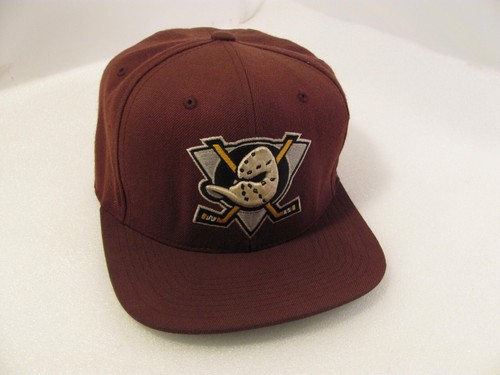 Anaheim Mighty Ducks Hat Mens Maroon Fitted 7 1/8 20th Ann Cap 2012 NHL Ness - Picture 13 of 14