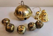 Lot Of 9 VTG Christmas Jingle Bells Holiday Decor