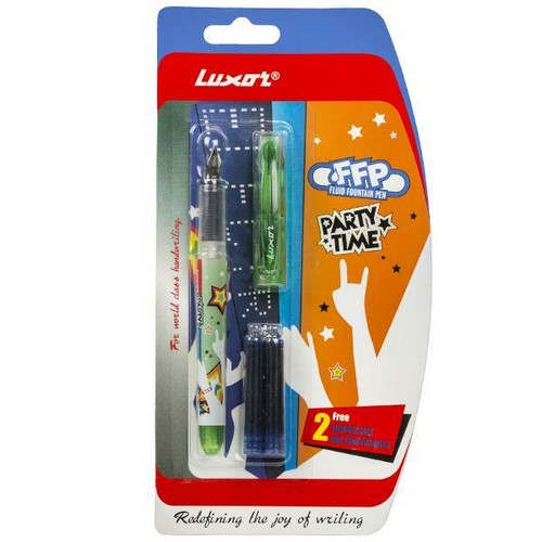 Fountain Pen kids adult Writing Lightweight Series FINE Nib BLUE Colour Ink - Picture 3 of 12