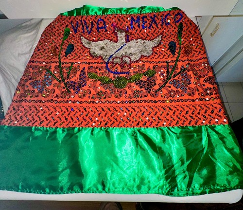 VIVA MEXICO Poblana Sequin Mexican Skirt + Bonus Vest (ONE SIZE FITS ALL) Fun - Picture 18 of 20
