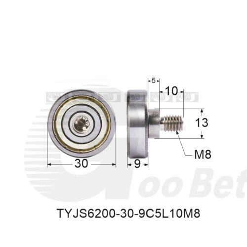 M3-M10 Thread Metal Bearing Pulley Flat Roller Guiding Wheel HEAVY DUTY Various - Picture 63 of 73