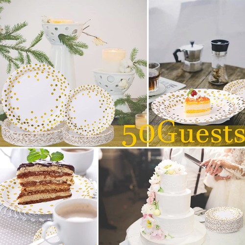 Round Disposable Paper Plates for All Occasions - 100 Pack - 50 x 9" and 50 x... - Picture 3 of 7