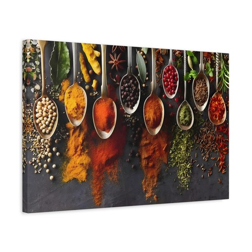 Stampa artistica da parete su tela con cornice spezie colorate - decorazione dipinti cucina - Foto 9 di 12