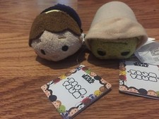 Lot of 2 Authentic Disney Tsum Tsum Mini Plush Yoda, Han Solo