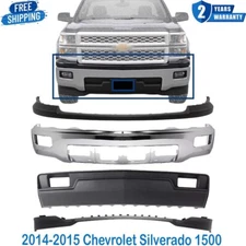 Front Bumper Chrome & Lower Valance Kit For 2014-2015 Chevrolet Silverado