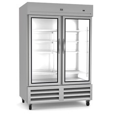 Kelvinator KCHRI54R2GDR 53" Two Section Reach-In Refrigerator w/ 2 Glass Door...