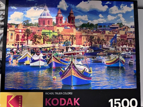 Kodak traditionelle Boote im mediterranen Fischerdorf Marsaxlokk Malta - Bild 2 von 7