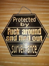 Farmhouse Sign FAFO Bathroom Bedroom Laundry Home Decor Rustic wood