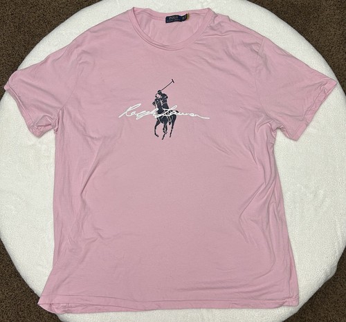 Polo Ralph Lauren Classic Fit Big Pony Graphic Shirt Pink Men's 3XB T-Shirt