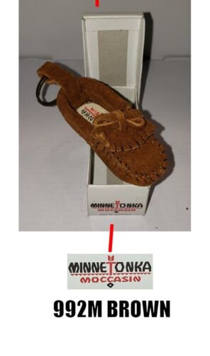 Vintage Minnetonka Leather Moccasin Keychain Keyring New in box - Picture 7 of 9