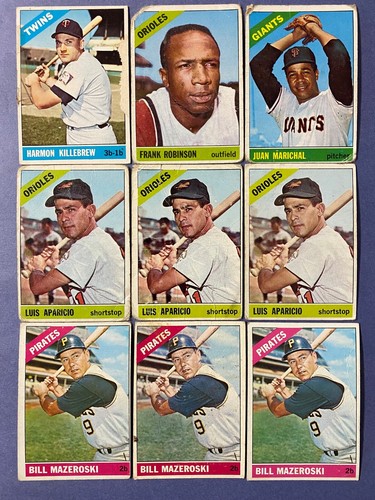 1966 Topps Baseball Karten—NIEDRIGE QUALITÄT—Stars & Commons—329 + Dups—LOT of 651