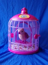 Little Live Pets Interactive Parakeet w/ Cage Tested  Working