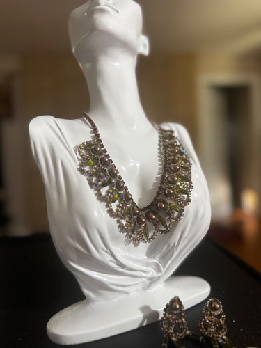necklace vintage style rhinestone rare set - Picture 18 of 19