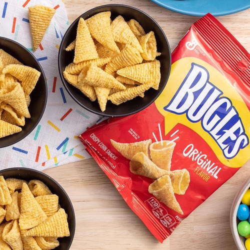 Bugles Crispy Corn Snacks, Original Flavor, Snack Bag, 8.75 oz... - Picture 10 of 12