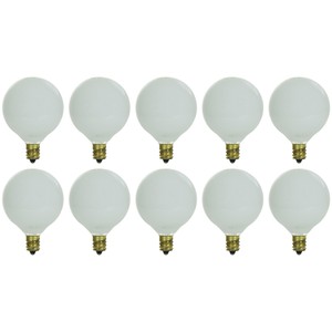 10-Pack-60W-G16-5-White-Sunlite-Decorative-Globe-E12-Candelabra-Base-Light-Bulbs