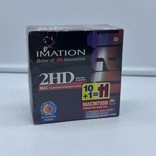 3M DS HD Diskettes Double Sided High Density 3.5" 10 Pack Floppy Disk New Sealed