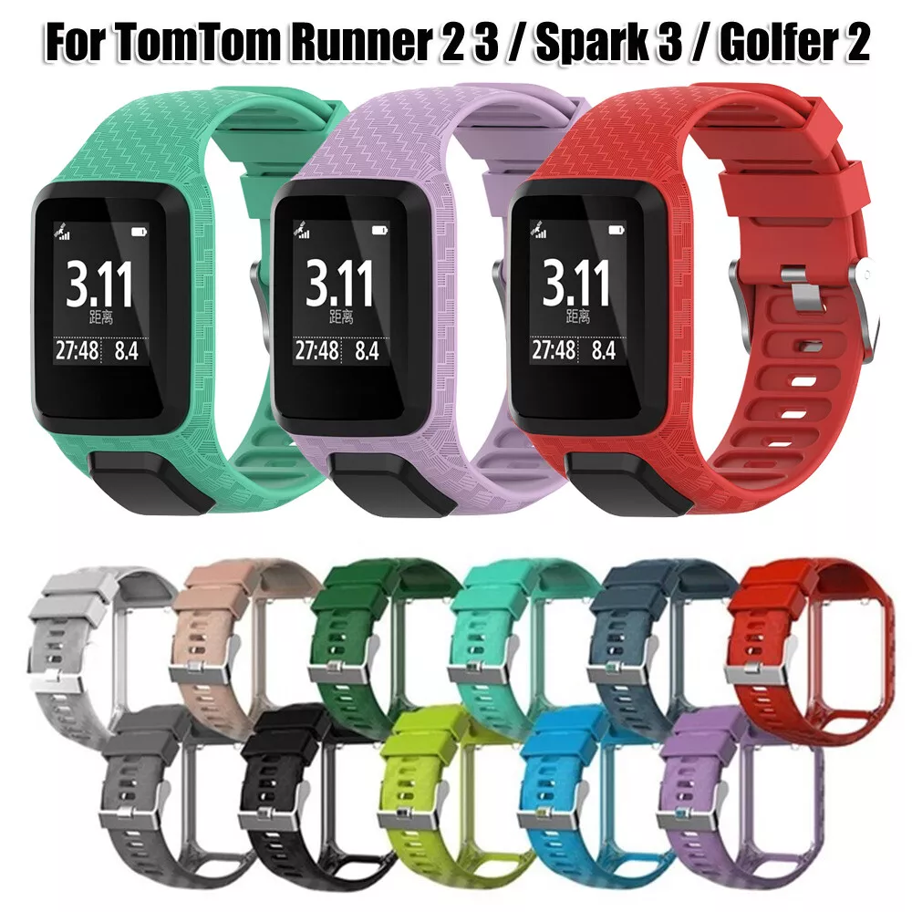 Silicone Watch Band Strap For TomTom Runner 2 3 Spark 3 Adventurer GPS