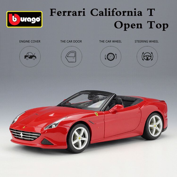BBURAGO 1 18 Scale Signature Diecast auto modello rosso Ferrari California T Open Top BBURAGO 1 18 Scale Signature Diecast auto modello rosso Ferrari California T Open Top