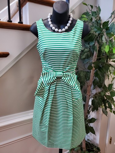 New Directions Women's Striped Cotton Round Neck Sleeveless Knee Length Dress 6 - Picture 9 of 10